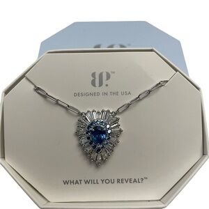 Bomb Party “It's The Look That Loves You” NK99873 Rhodium/Blue Spinel &CZ Heart